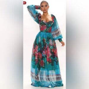 Banjul Multicolor Long Sleeve Dress